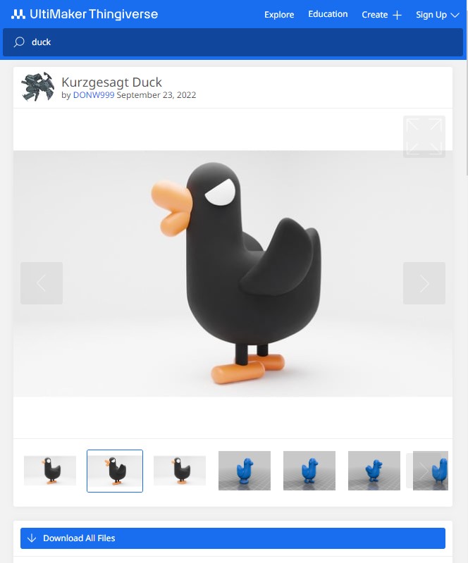 3d-duck thingiverse